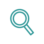 Icon of a magnifying glass, representing how neuropsychological testing helps clarify a medical diagnosis.
