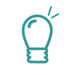 Icon of a glowing light bulb, representing how forensic neuropsychological evaluations offer valuable insights into the impact of neurological factors on behavior.